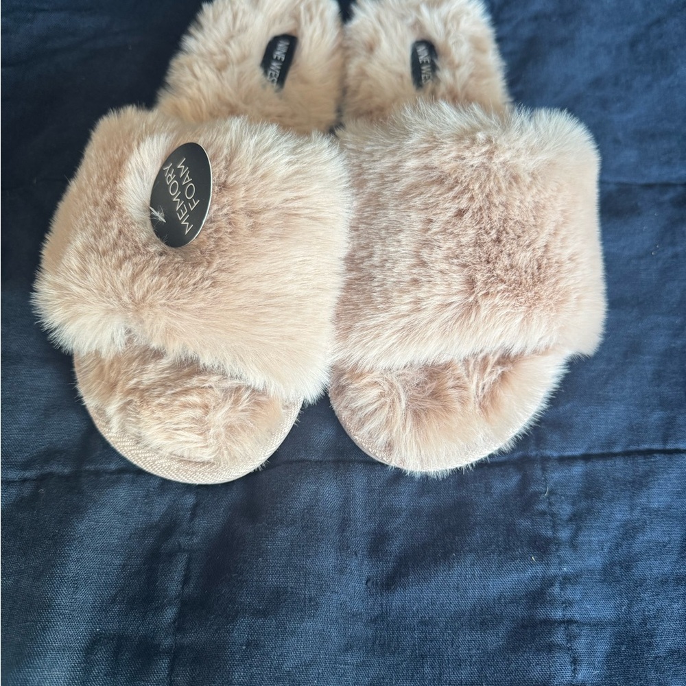 Nine West Faux Fur Slippers